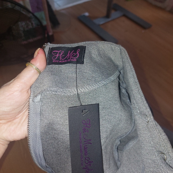 Women's Grey Body Con Mini Dress - Picture 3 of 4